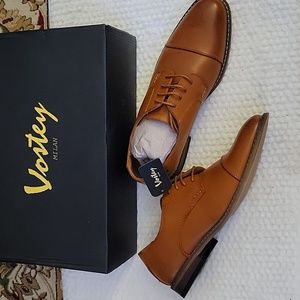Vostey men's dress oxford derby shoes tan yellow brown non slip size  11…New
